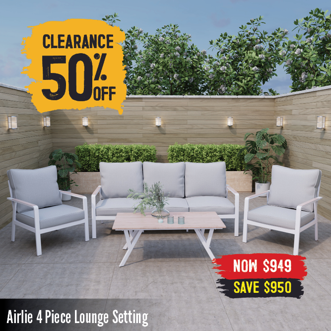 Now $949 Airlie 4 Piece Lounge Setting | Shop Now